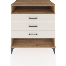 Kronos Şifonyer Tek Raflı 3 Çekmeceli 88X59X96 Çam-Aytaşı