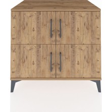 Kronos Şifonyer 3 Raflı 4 Kapaklı 88X59X80 Çam-Çam