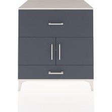 Kronos Şifonyer Tek Raflı 2 Çekmeceli 2 Kapaklı 88X59X96 Aytaşı-Antrasit