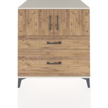 Kronos Şifonyer 2 Raflı 2 Çekmeceli 2 Kapaklı 88X59X96 Aytaşı-Çam