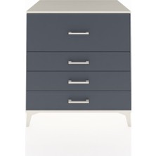 Kronos Şifonyer 4 Çekmeceli 88X59X96 Aytaşı-Antrasit