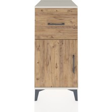 Kronos Komodin Tek Raflı Tek Çekmeceli Tek Kapaklı 44X59X96 Aytaşı-Çam