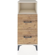 Hyperion Komodin Tek Raflı 2 Çekmeceli 44X44X106 Aytaşı-Çam