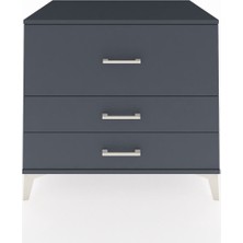 Kronos Şifonyer 3 Çekmeceli 88X59X80 Antrasit-Antrasit