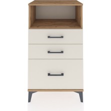 Hyperion Komodin Tek Raflı 3 Çekmeceli 60X44X106 Çam-Aytaşı