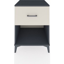 Kronos Komodin Tek Çekmeceli 60X59X80 Antrasit-Aytaşı