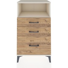 Hyperion Komodin Tek Raflı 3 Çekmeceli 60X44X106 Aytaşı-Çam