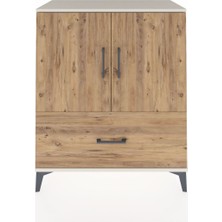 Hyperion Şifonyer 2 Raflı Tek Çekmeceli 2 Kapaklı 88X44X106 Aytaşı-Çam