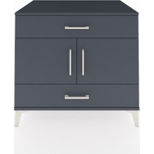 Kronos Şifonyer 2 Raflı 2 Çekmeceli 2 Kapaklı 88X59X80 Antrasit-Antrasit