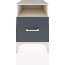 Kronos Komodin Tek Raflı Tek Çekmeceli 44X59X64 Aytaşı-Antrasit