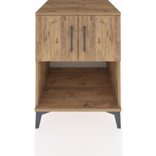 Kronos Komodin 2 Raflı 2 Kapaklı 60X59X80 Çam-Çam
