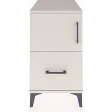 Kronos Komodin 2 Raflı Tek Çekmeceli Tek Kapaklı 44X59X80 Aytaşı-Aytaşı