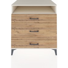 Kronos Şifonyer Tek Raflı 3 Çekmeceli 88X59X96 Aytaşı-Çam