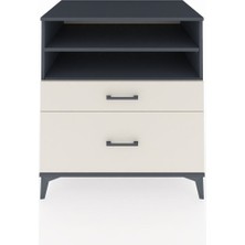 Kronos Şifonyer 2 Raflı 2 Çekmeceli 88X59X96 Antrasit-Aytaşı