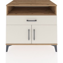 Kronos Şifonyer 2 Raflı Tek Çekmeceli 2 Kapaklı 88X59X80 Çam-Aytaşı