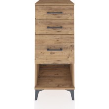 Hyperion Komodin 3 Çekmeceli 44X44X106 Çam-Çam