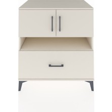 Kronos Şifonyer 3 Raflı Tek Çekmeceli 2 Kapaklı 88X59X96 Aytaşı-Aytaşı