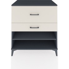 Kronos Şifonyer Tek Raflı 2 Çekmeceli 88X59X96 Antrasit-Aytaşı