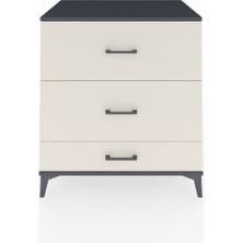 Kronos Şifonyer 3 Çekmeceli 88X59X96 Antrasit-Aytaşı