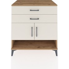 Kronos Şifonyer 2 Raflı 2 Çekmeceli 2 Kapaklı 88X59X96 Çam-Aytaşı