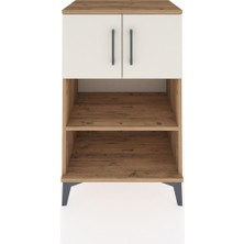 Hyperion Komodin 2 Raflı 2 Kapaklı 60X44X96 Çam-Aytaşı