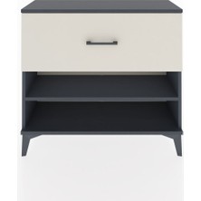 Arges Şifonyer Tek Raflı Tek Çekmeceli 88X30X80 Antrasit-Aytaşı