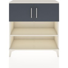 Arges Şifonyer 3 Raflı 2 Kapaklı 88X30X96 Aytaşı-Antrasit