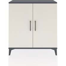 Arges Şifonyer 2 Raflı 2 Kapaklı 88X30X96 Antrasit-Aytaşı