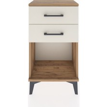 Arges Komodin 2 Çekmeceli 44X30X80 Çam-Aytaşı