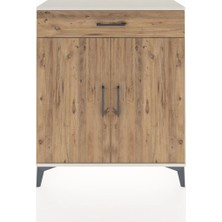 Arges Şifonyer Tek Raflı Tek Çekmeceli 2 Kapaklı 88X30X106 Aytaşı-Çam