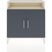 Arges Şifonyer 3 Raflı 2 Kapaklı 88X30X96 Aytaşı-Antrasit