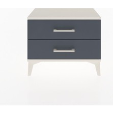 Arges Komodin 2 Çekmeceli 60X30X48 Aytaşı-Antrasit