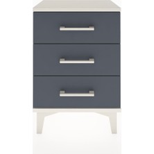 Arges Komodin 3 Çekmeceli 44X30X64 Aytaşı-Antrasit
