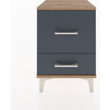 Hyperion Komodin 2 Çekmeceli 44X44X64 Çam-Antrasit
