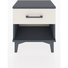 Arges Komodin Tek Çekmeceli 44X30X48 Antrasit-Aytaşı
