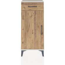 Arges Komodin 2 Raflı Tek Çekmeceli Tek Kapaklı 44X30X106 Aytaşı-Çam