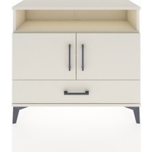 Arges Şifonyer 3 Raflı Tek Çekmeceli 2 Kapaklı 88X30X80 Aytaşı-Aytaşı