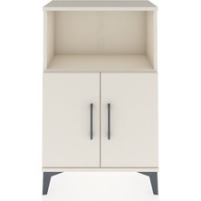 Arges Komodin 2 Raflı 2 Kapaklı 60X30X96 Aytaşı-Aytaşı