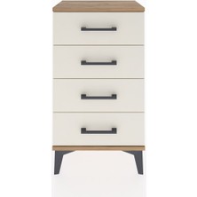 Arges Komodin 4 Çekmeceli 44X30X80 Çam-Aytaşı