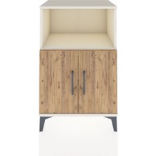 Hyperion Komodin 2 Raflı 2 Kapaklı 60X44X96 Aytaşı-Çam