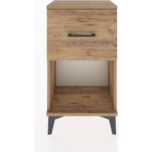 Arges Komodin Tek Çekmeceli 44X30X80 Çam-Çam