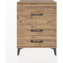 Arges Komodin 3 Çekmeceli 60X30X80 Çam-Çam
