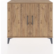 Arges Şifonyer 2 Raflı 2 Kapaklı 88X30X80 Çam-Çam