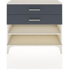 Arges Şifonyer Tek Raflı 2 Çekmeceli 88X30X80 Aytaşı-Antrasit