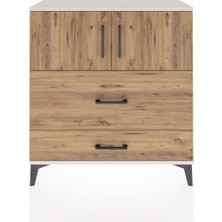 Arges Şifonyer 2 Raflı 2 Çekmeceli 2 Kapaklı 88X30X96 Aytaşı-Çam