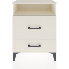 Arges Komodin Tek Raflı 2 Çekmeceli 60X30X80 Aytaşı-Aytaşı