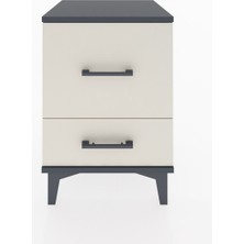 Hyperion Komodin 2 Çekmeceli 44X44X64 Antrasit-Aytaşı