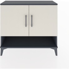 Arges Şifonyer 2 Raflı 2 Kapaklı 88X30X80 Antrasit-Aytaşı