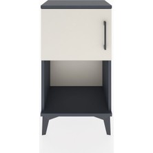 Arges Komodin 2 Raflı Tek Kapaklı 44X30X80 Antrasit-Aytaşı