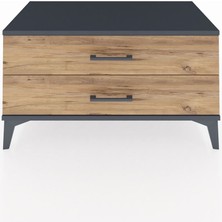 Hyperion Şifonyer 2 Çekmeceli 88X44X48 Antrasit-Çam